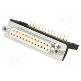 1 pcs x Deltron AG - DTS25SYC/2M66UN - D-Sub, PIN: 25, socket, female, for panel mounting,on PCBs, THT