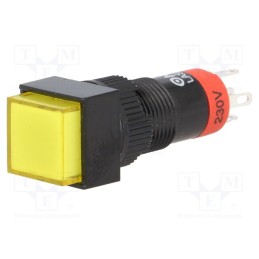 1 pcs x ONPOW - LAS3F-11/230/Y - Switch: push-button, Pos: 2, SPDT, 0.5A/250VAC, 1A/24VDC, ON-(ON)