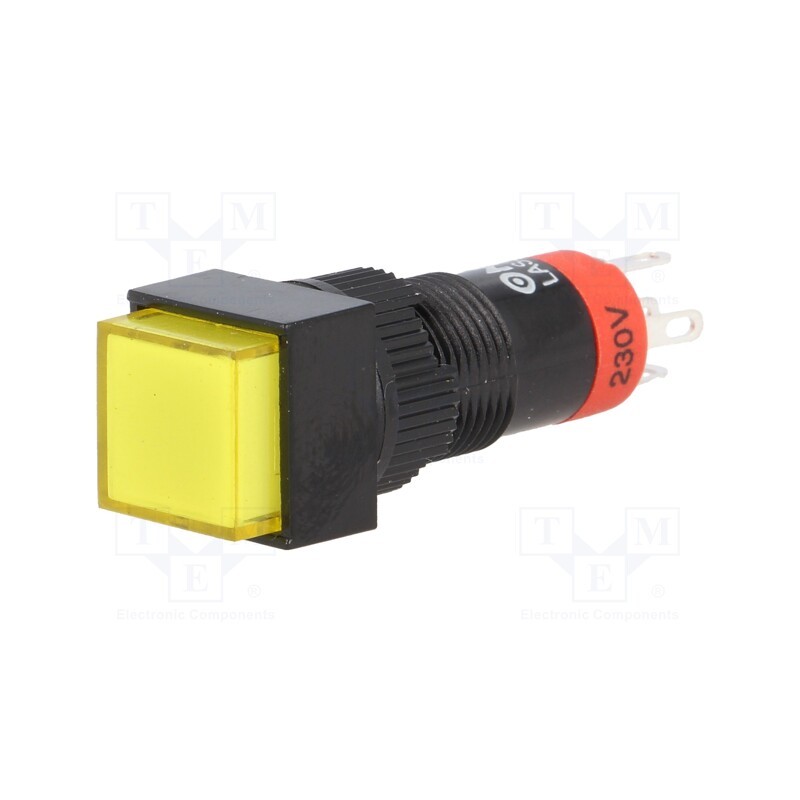 1 pcs x ONPOW - LAS3F-11/230/Y - Switch: push-button, Pos: 2, SPDT, 0.5A/250VAC, 1A/24VDC, ON-(ON)