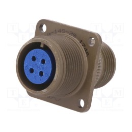 1 pcs x AMPHENOL - 97-3100A-14S-2S - Connector: circular, size 14S, 97, aluminium alloy, olive, socket