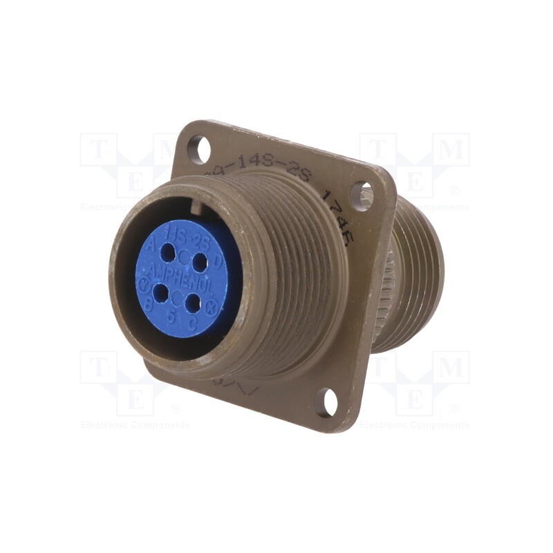 1 pcs x AMPHENOL - 97-3100A-14S-2S - Connector: circular, size 14S, 97, aluminium alloy, olive, socket