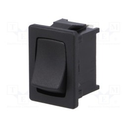 1 pcs x Marquardt - 1803.6121 - ROCKER, SPDT, Pos: 2, ON-OFF, 10A/250VAC, black, IP40, none, 100mΩ