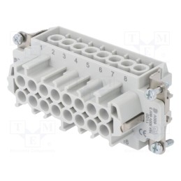 1 pcs x PHOENIX CONTACT - 1648241 - Connector: HDC, female, 500V, 16A, PIN: 16, Layout: 16+PE, 0.5÷2.5mm2