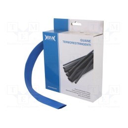 1 rol x BM GROUP - GBS190MBL - Heat shrink sleeve, glueless, 2: 1, 19mm, L: 5m, polyolefine