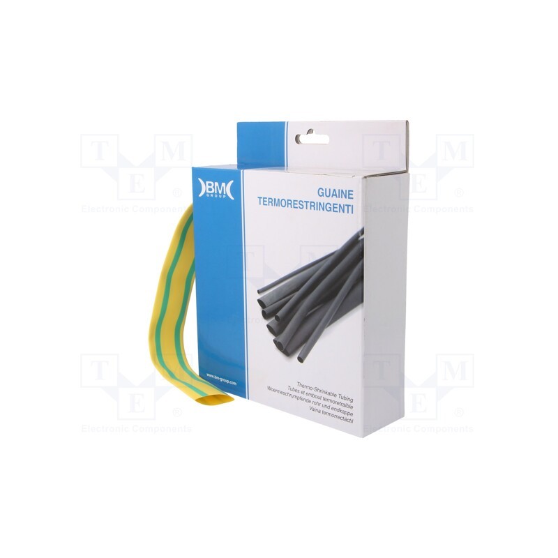 1 rol x BM GROUP - GBS190MGV - Heat shrink sleeve, glueless, 2: 1, 19mm, L: 5m, polyolefine
