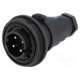 1 pcs x BULGIN - PX0749/P - Connector: circular, plug, male, PIN: 4, Standard Buccaneer®, IP68