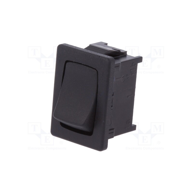 1 pcs x Marquardt - 1801.6122 - ROCKER, SPST, Pos: 2, ON-OFF, 12A/250VAC, black, IP40, none, 100mΩ