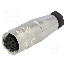 1 pcs x AMPHENOL - C09131D0081002U - Connector: M16, plug, female, soldering, for cable, PIN: 8, 3A, 300V