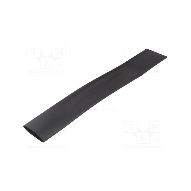 1 rol x 3M - 7000098890 - Heat shrink sleeve, glueless, 2: 1, 25.4mm, L: 50m, black, reel