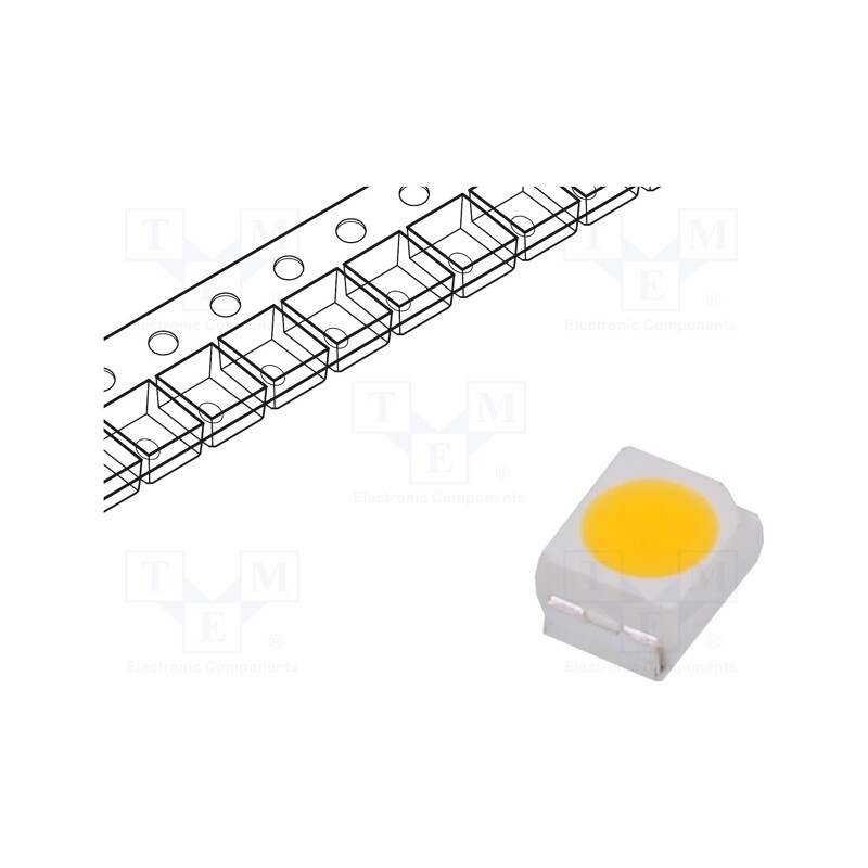 1 pcs x BROADCOM (AVAGO) - ASMT-UWB1-NX3J2 - LED, SMD, 3528,PLCC2, white warm, 1800÷2300(typ)-3550mcd, 2700K
