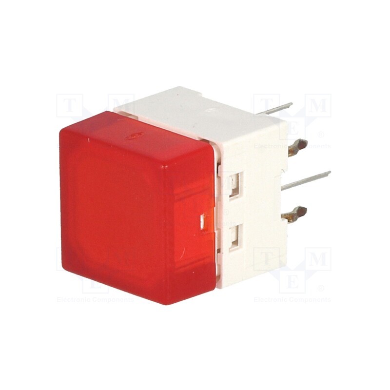1 pcs x OMRON OCB - B3W-9000-R1R - Switch: keypad, Pos: 2, SPST-NO, 0.05A/24VDC, red, LED, red, THT