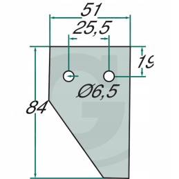 Extreme knife of the cutter bar for the John Deere 200e