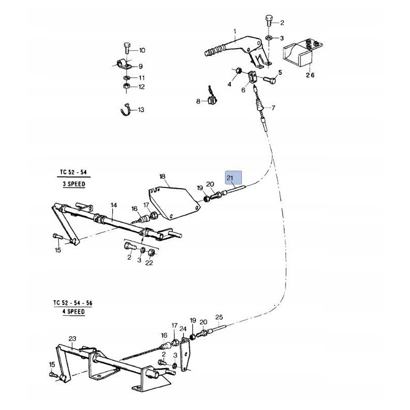 Handbrake cable new holland tc 80454479 c