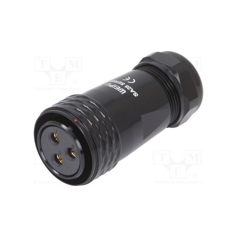 1 pcs x WEIPU - SA2810/S3IB - Plug, SA28, female, PIN: 3, IP67, 13÷16mm, 50A, soldering, for cable