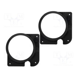 1 set x BASSER - DMVW07 - Spacer ring, MDF, 165mm, VW, impregnated, 2pcs.