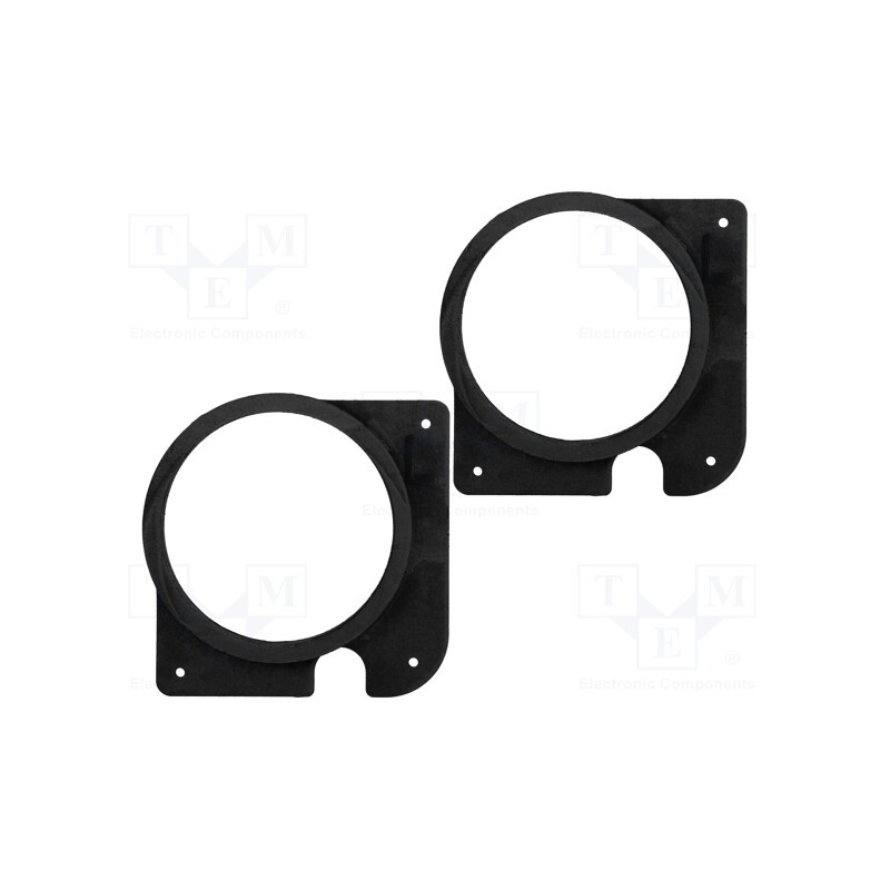 1 set x BASSER - DMVW07 - Spacer ring, MDF, 165mm, VW, impregnated, 2pcs.