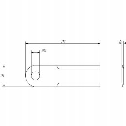 0007368720kr straw chopper knife 173x50x4