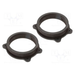 1 set x BASSER - DMKIA01 - Spacer ring, MDF, 165mm, Kia, impregnated, 2pcs.