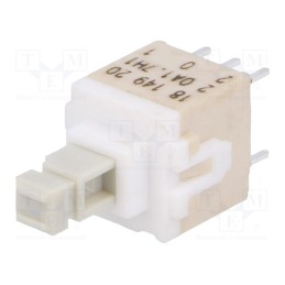 5 pcs x C&K - PVA2 OA H1 1.7N V2 - Switch: keypad, Pos: 2, DPDT, 0.1A/32VDC, white, none, THT, 1.7N, PVA