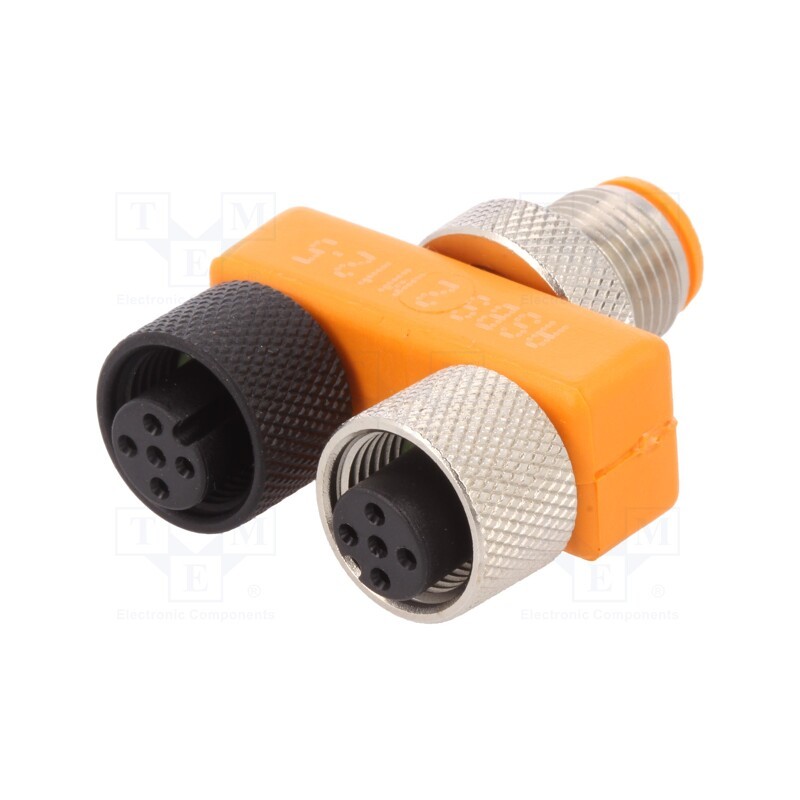 1 pcs x LUMBERG AUTOMATION - 11120 ASBS2M12-5 - T adapter, M12 male,M12 female x2, A code-DeviceNet / CANopen