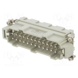 1 pcs x TE Connectivity - HE-024-MS - Connector: HDC, contact insert, male, HE, PIN: 24, 24+PE, size 8, 16A