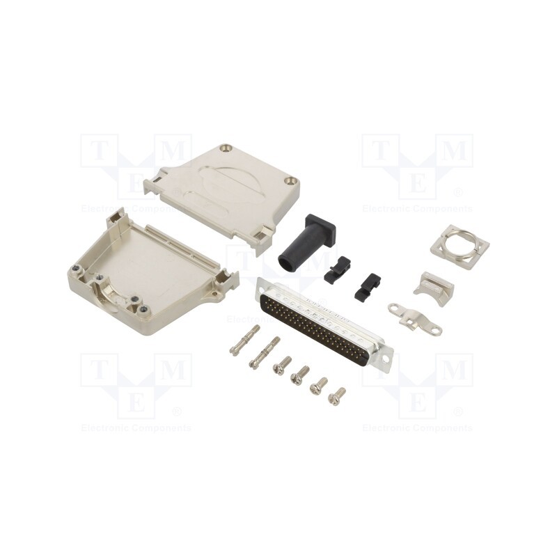 1 pcs x Amphenol Communications Solutions - L17DTZF37-RG+L717HDC62P - D-Sub HD, PIN: 62, male, straight, soldering, for cable, g