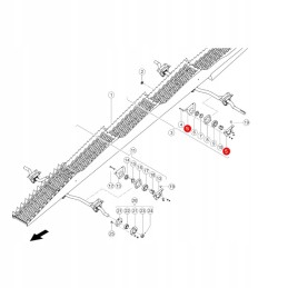 Claas shaft bearing mounting 726980 0 jag