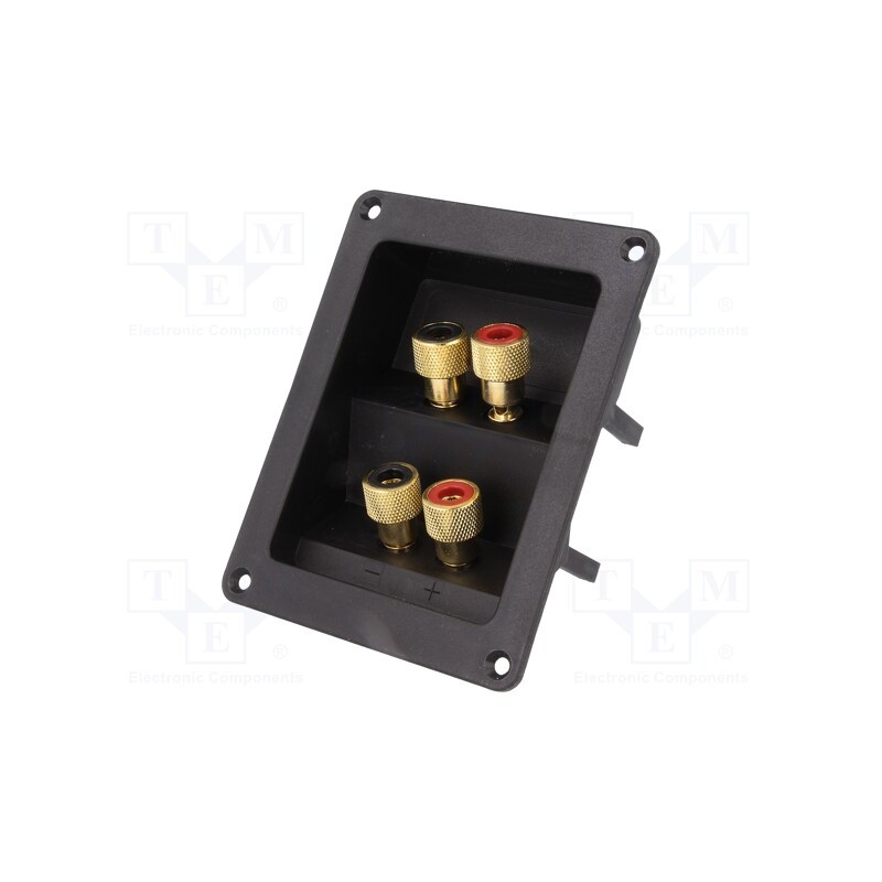 1 pcs x CLIFF - HFRP-01 - Terminal, loudspeaker, for panel mounting,screw, 81x108mm