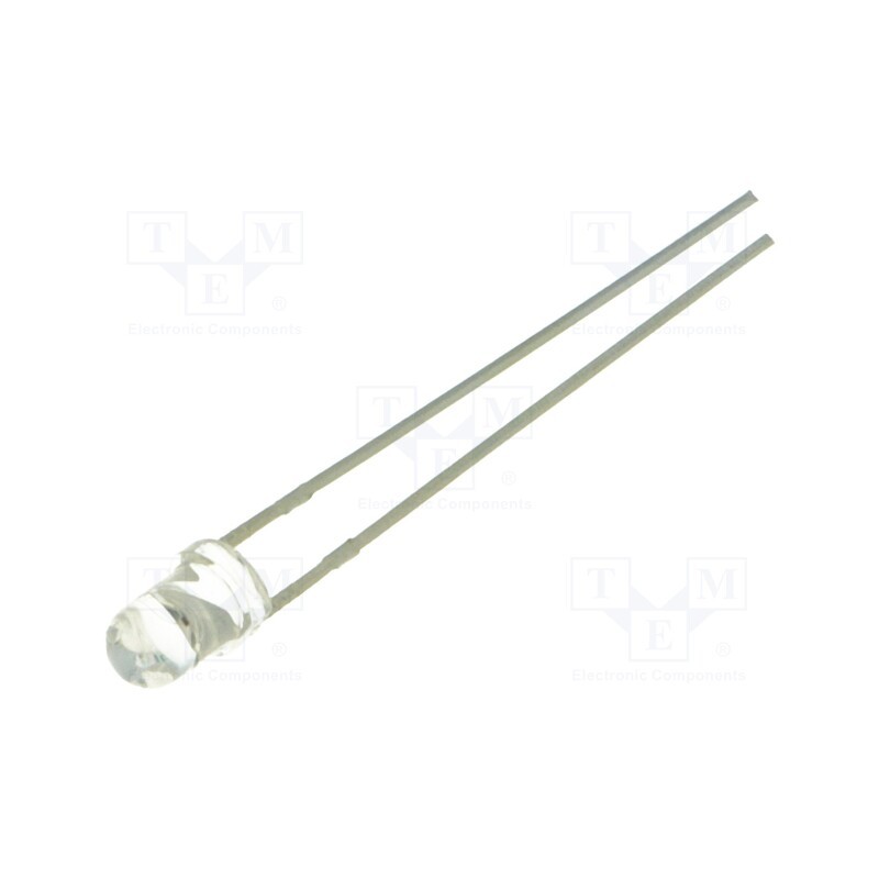 1 pcs x OPTOSUPPLY - OSG8HA3131A-12V - LED, 3mm, yellow green, 500÷750mcd, 30°, Front: convex, 12V