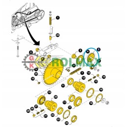 New Holland Case Feeder Chain Pulley 9819912