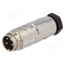 1 pcs x AMPHENOL - C09131H0041012U - Connector: M16, plug, male, soldering, for cable, PIN: 4, 5A, 300V