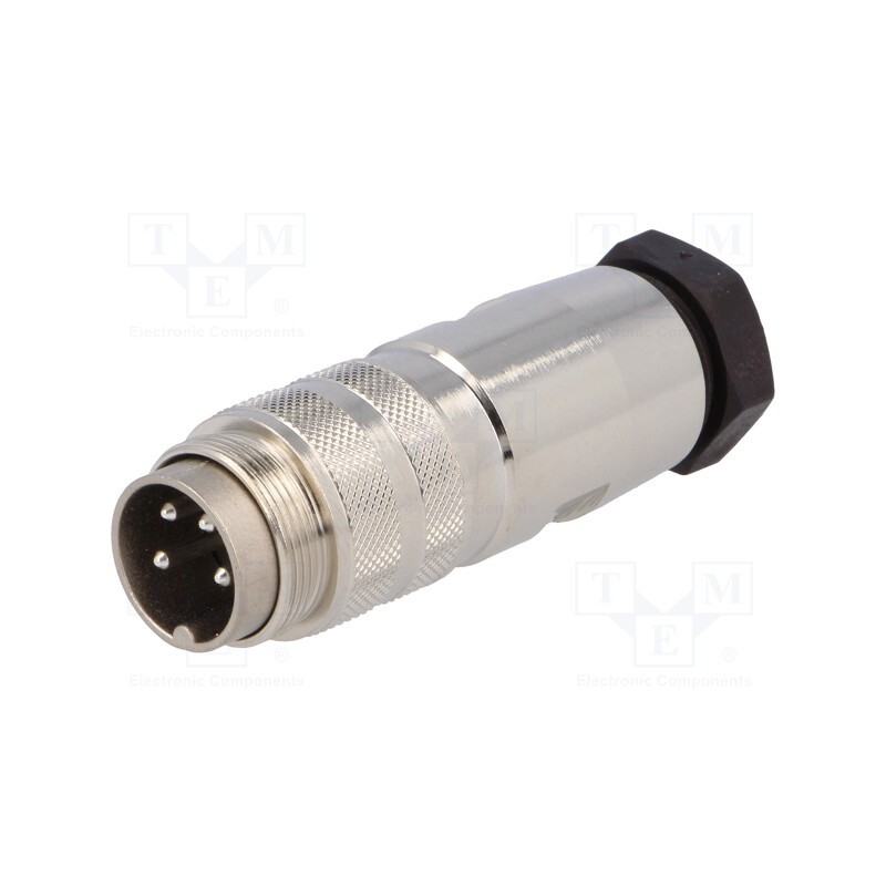 1 pcs x AMPHENOL - C09131H0041012U - Connector: M16, plug, male, soldering, for cable, PIN: 4, 5A, 300V