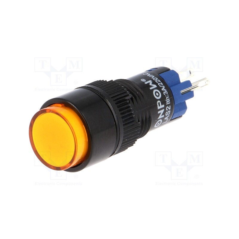1 pcs x ONPOW - LAS2Y-11/230/O - Switch: push-button, Pos: 2, SPDT, 0.5A/250VAC, 1A/24VDC, ON-(ON)