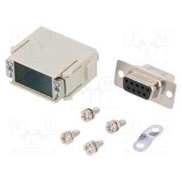 1 pcs x HARTING - 9140093101 - Connector: HDC, module, female, Han-Modular®, PIN: 9, w/o contacts