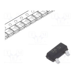 20 pcs x ONSEMI - BC856ALT1G - Transistor: PNP, bipolar, 65V, 0.1A, 0.3W, SOT23