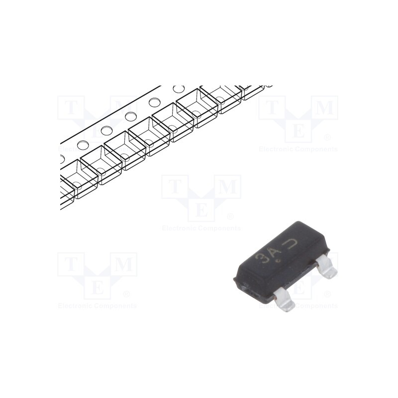 20 pcs x ONSEMI - BC856ALT1G - Transistor: PNP, bipolar, 65V, 0.1A, 0.3W, SOT23