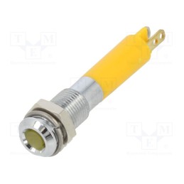 1 pcs x CML INNOVATIVE TECHNOLOGIES - 19000352 - Indicator: LED, flat, yellow, 24VDC, Ø6mm, connectors 2,0x0,8mm
