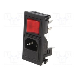 1 pcs x BULGIN - BZV15/Z0000/11 - Connector: AC supply, socket, male, 10A, 250VAC, IEC 60320, C14 (E)