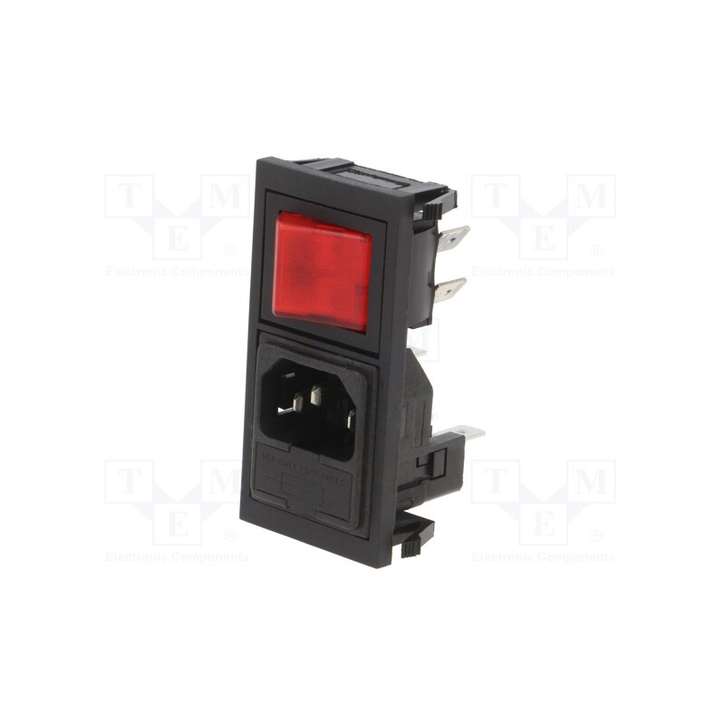 1 pcs x BULGIN - BZV15/Z0000/11 - Connector: AC supply, socket, male, 10A, 250VAC, IEC 60320, C14 (E)