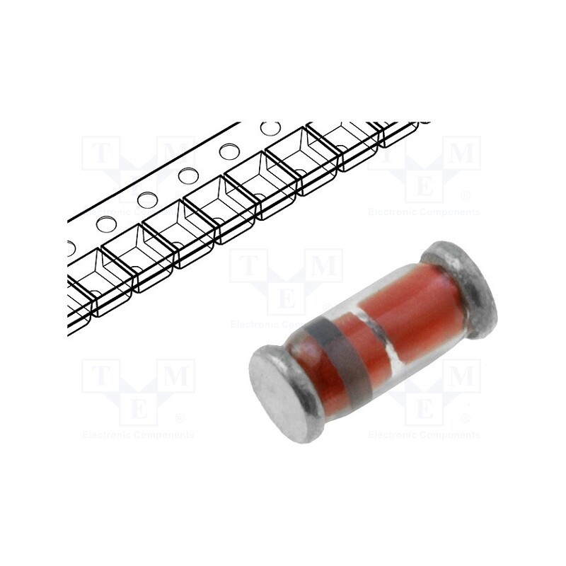 1 pcs x MICROCHIP (MICROSEMI) - 1N4148UR-1 - Diode: switching, SMD, 75V, 200mA, 20ns, DO213AA, Ufmax: 1.2V