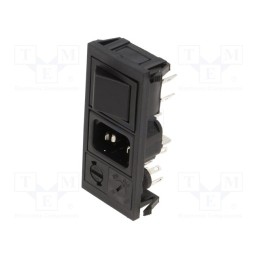 1 pcs x BULGIN - BZV03/Z0000/15 - Connector: AC supply, socket, male, 10A, 250VAC, IEC 60320, C14 (E)
