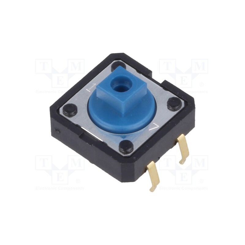 1 pcs x OMRON OCB - B3F-5051 - Microswitch TACT, SPST-NO, Pos: 2, 0.05A/24VDC, THT, none, 1.27N