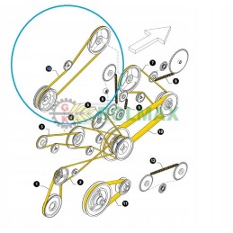 Separator belt rh new holland 84038109