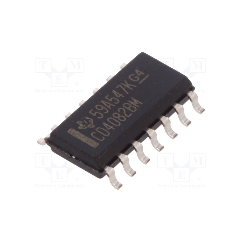 1 pcs x TEXAS INSTRUMENTS - CD4082BM - IC: digital, AND, Ch: 4, IN: 2, CMOS, SMD, SO14, 3÷18VDC, -55÷125°C