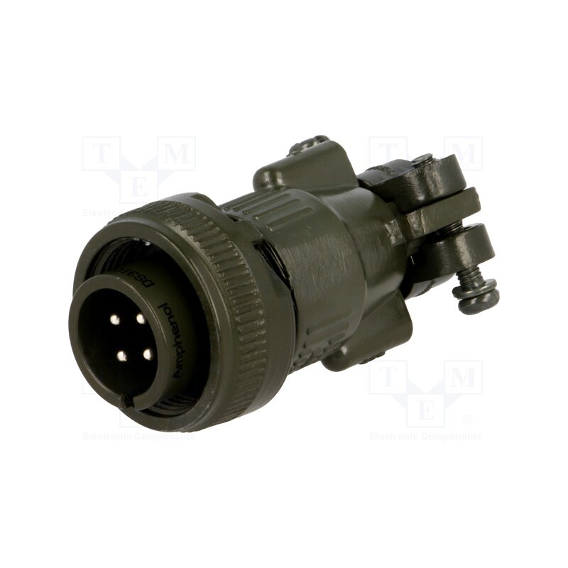 1 pcs x AMPHENOL - DS3106F 14S-2P - Connector: circular, size 14S, MS/DS, aluminium alloy, olive, plug