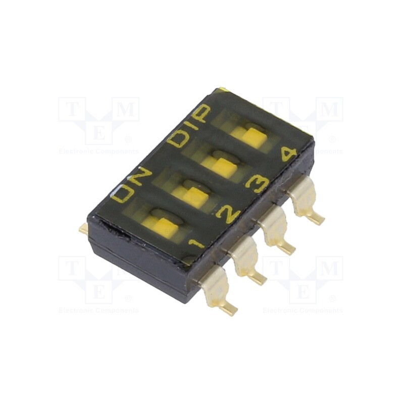 1 pcs x KNITTER-SWITCH - SBS 1004 - Switch: DIP-SWITCH, OFF-ON, 0.025A/24VDC, Pos: 2, -40÷85°C, SMD