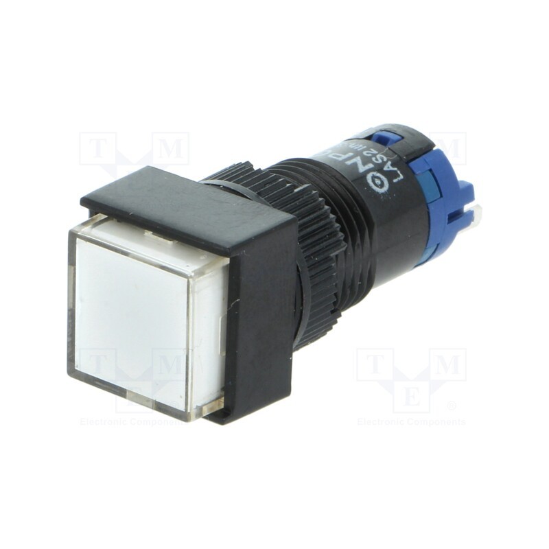 1 pcs x ONPOW - LAS2F-11Z/W - Switch: push-button, Pos: 2, SPDT, 0.5A/250VAC, 1A/24VDC, ON-ON