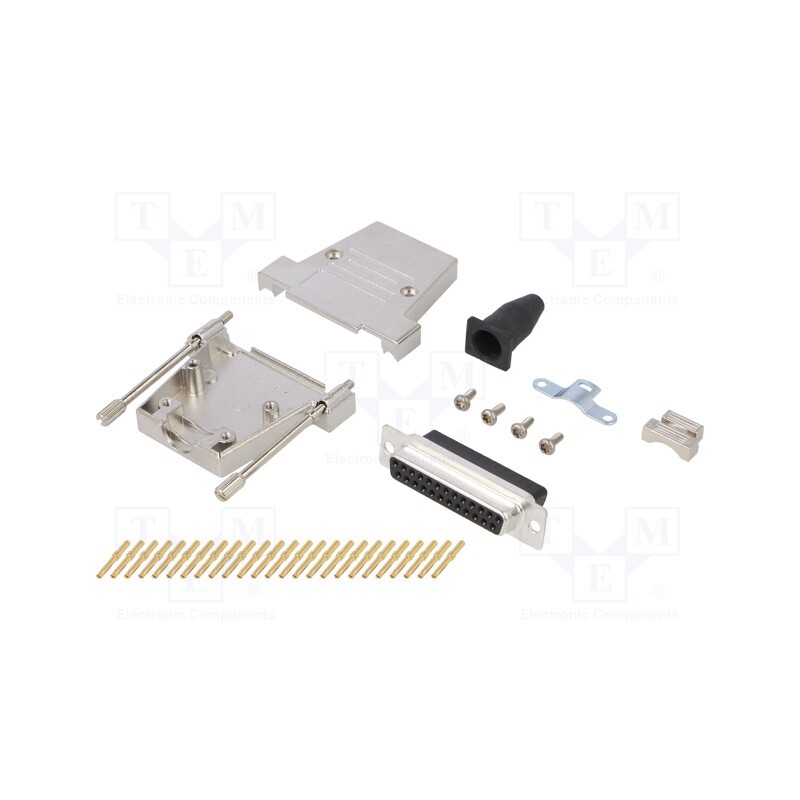 1 pcs x ENCITECH - DTSL25-LJSRG-T-DBCS-K - D-Sub, PIN: 25, plug, female, crimped, for cable, black