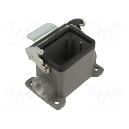 1 pcs x MOLEX - 93601-0828 - Enclosure: for HDC connectors, size 6B, with latch, angled, metal