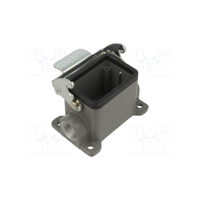 1 pcs x MOLEX - 93601-0828 - Enclosure: for HDC connectors, size 6B, with latch, angled, metal